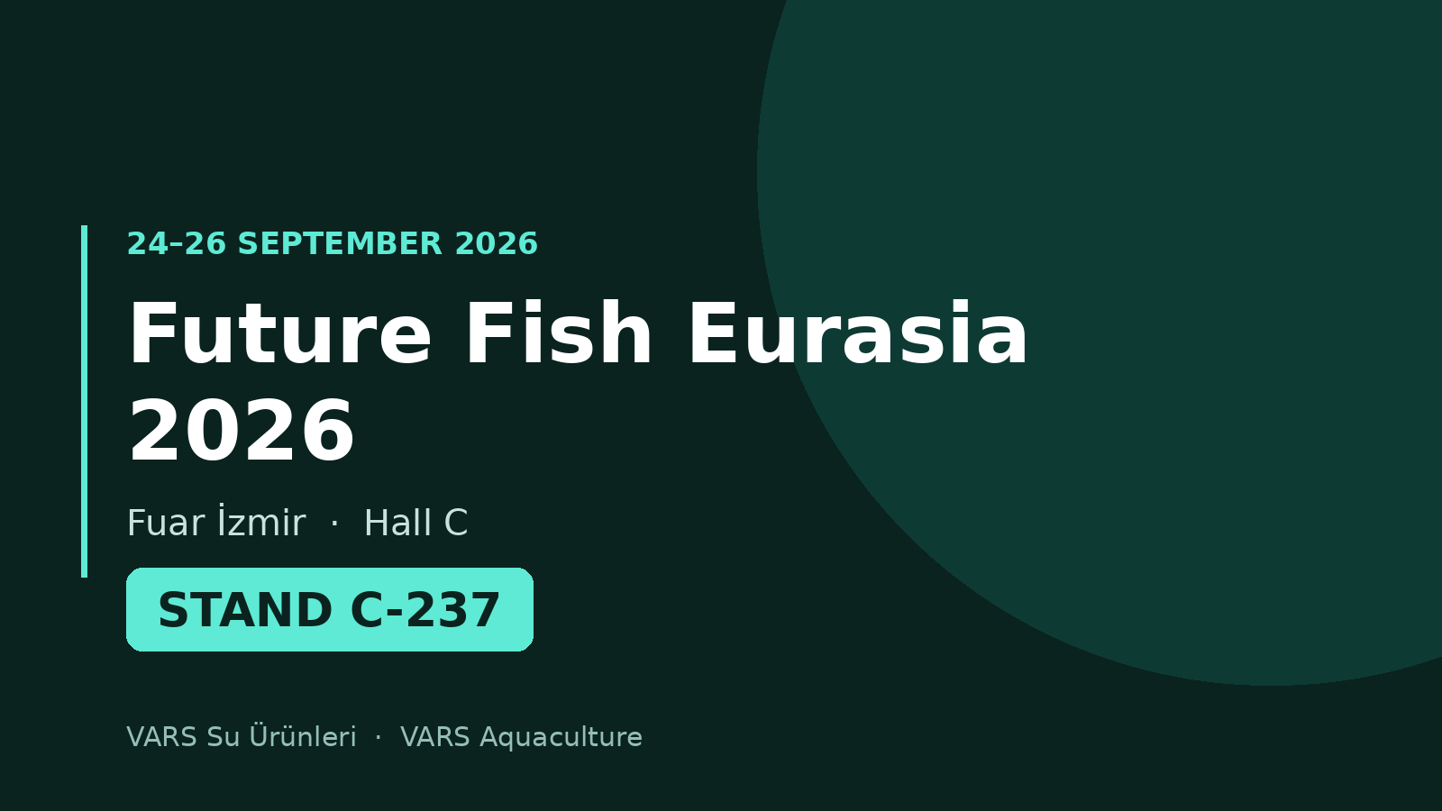 We are exhibiting at Future Fish Eurasia 2026 — Hall C, stand C-237